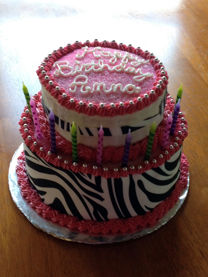 Zebra Sugar Sheets Cake