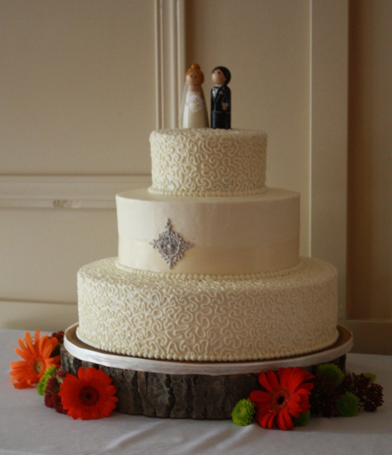 3 Tier Cakes with Cornelli Lace