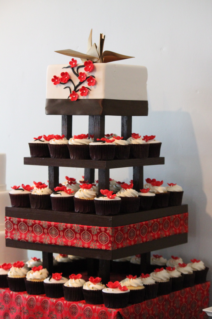 Asian-inspired Cupcake Tower