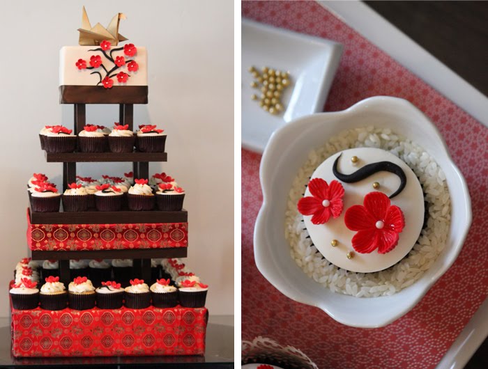 Asian-inspired Cupcake Tower Asian-inspired Cupcake Tower