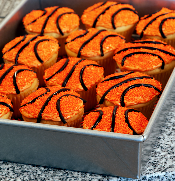 Basketball Cupcakes