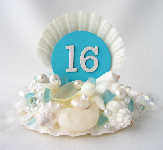 Birthday Seashell Cake Topper