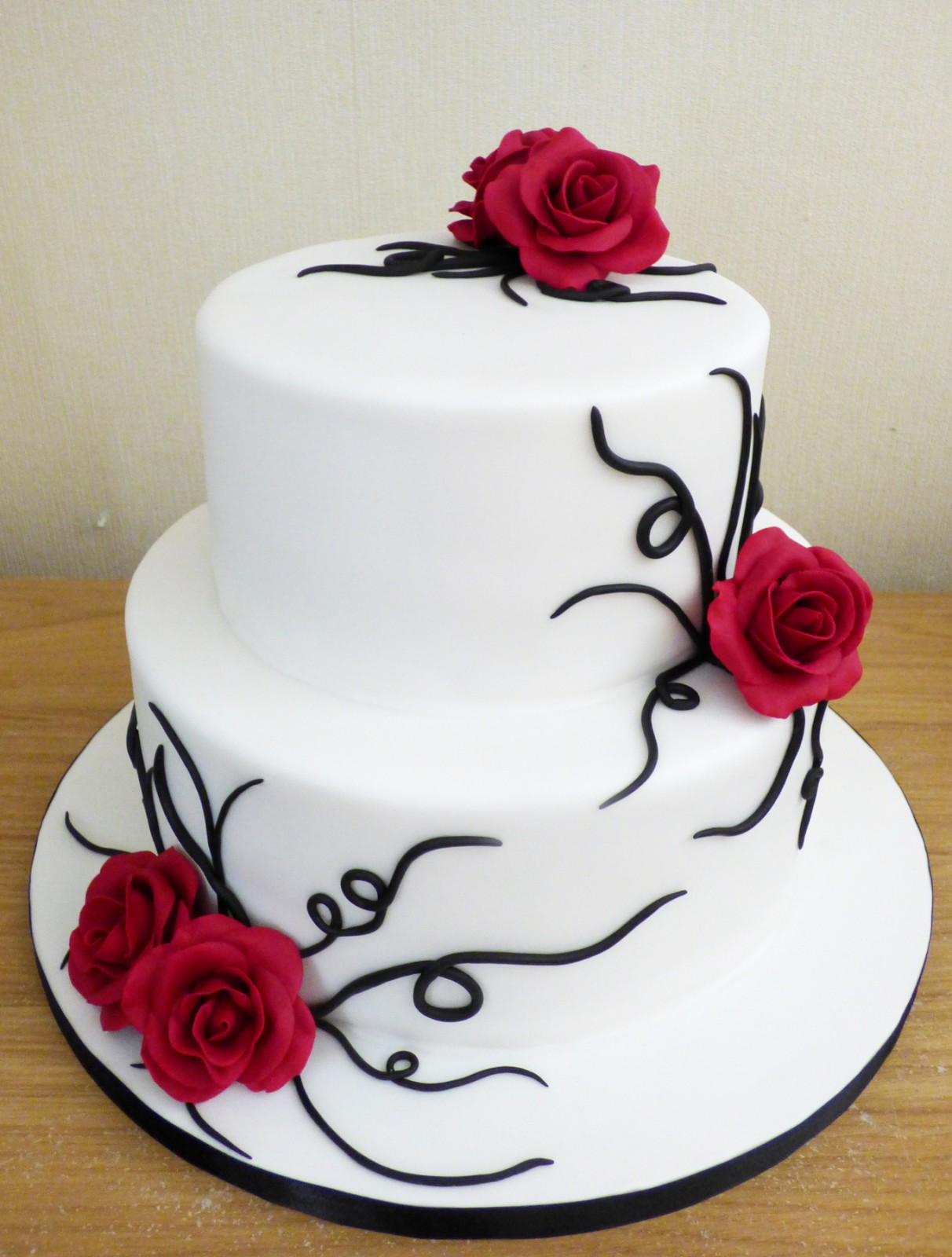 Black and White 2 Tier Wedding Cakes Black and White 2 Tier Wedding Cakes