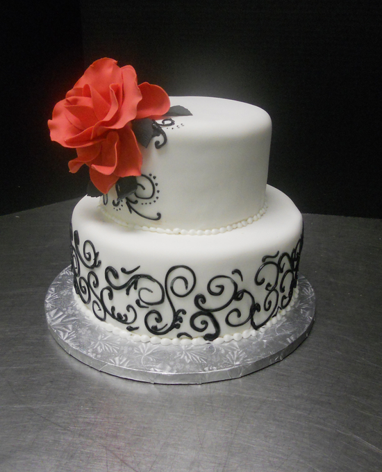 Black and White 2 Tier Wedding Cakes Black and White 2 Tier Wedding Cakes