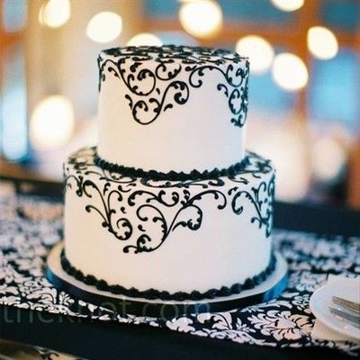 Black and White Wedding Cake Black and White Wedding Cake