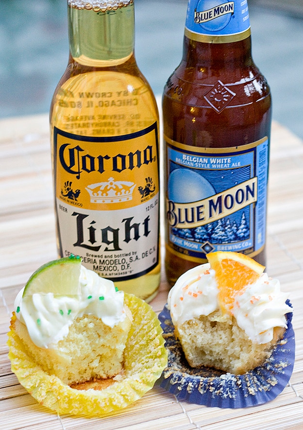 Blue Moon Beer Cupcakes