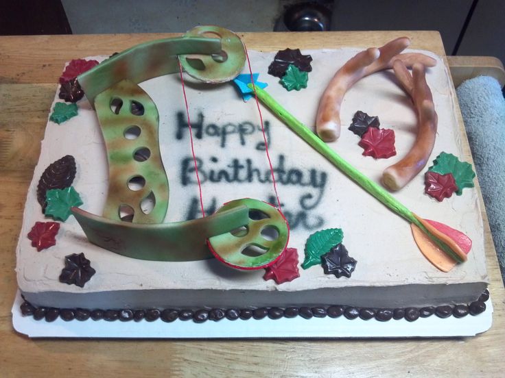 Bow and Arrow Birthday Cake