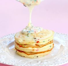 Breakfast Birthday Cake Batter Pancakes
