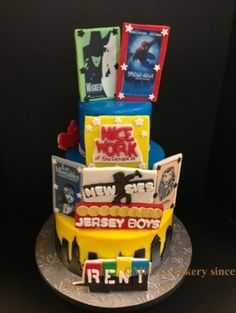 Broadway Themed Sweet 16 Cakes