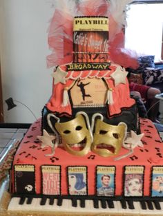 Broadway Themed Sweet 16 Cakes