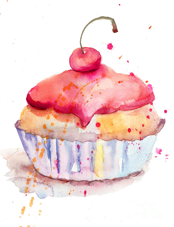 Cake Watercolor Illustration