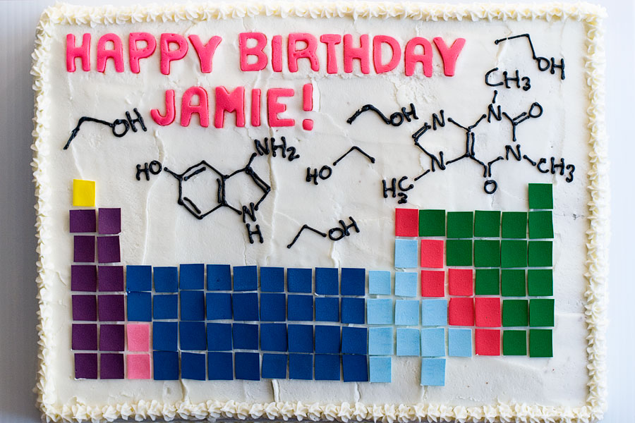 Chemistry Themed Birthday Cake