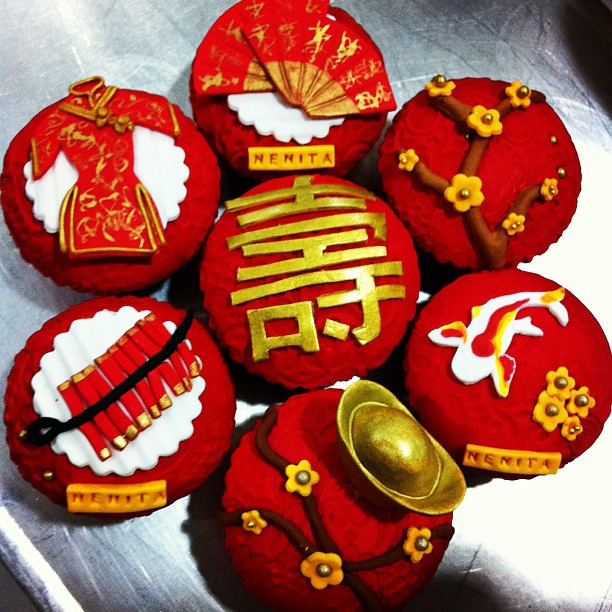 Chinese-themed Cupcakes