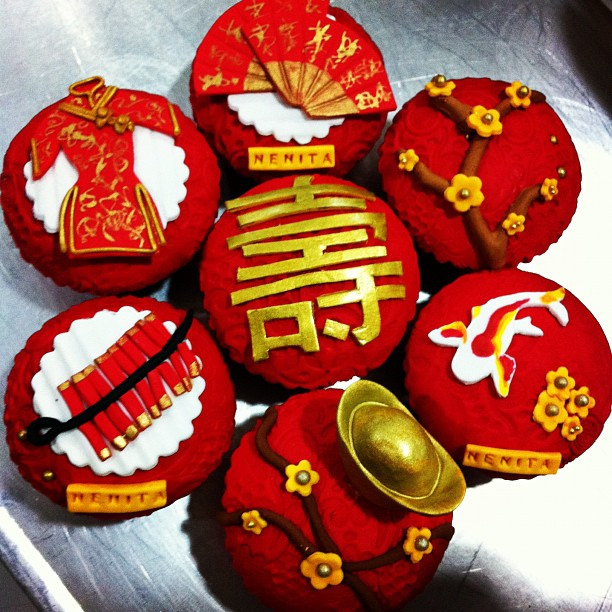 Chinese-themed Cupcakes Chinese-themed Cupcakes