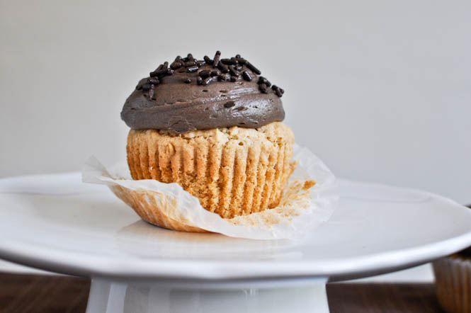 Chocolate Cupcakes with Peanut Butter Frosting