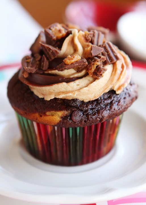 Chocolate Peanut Butter Cupcakes