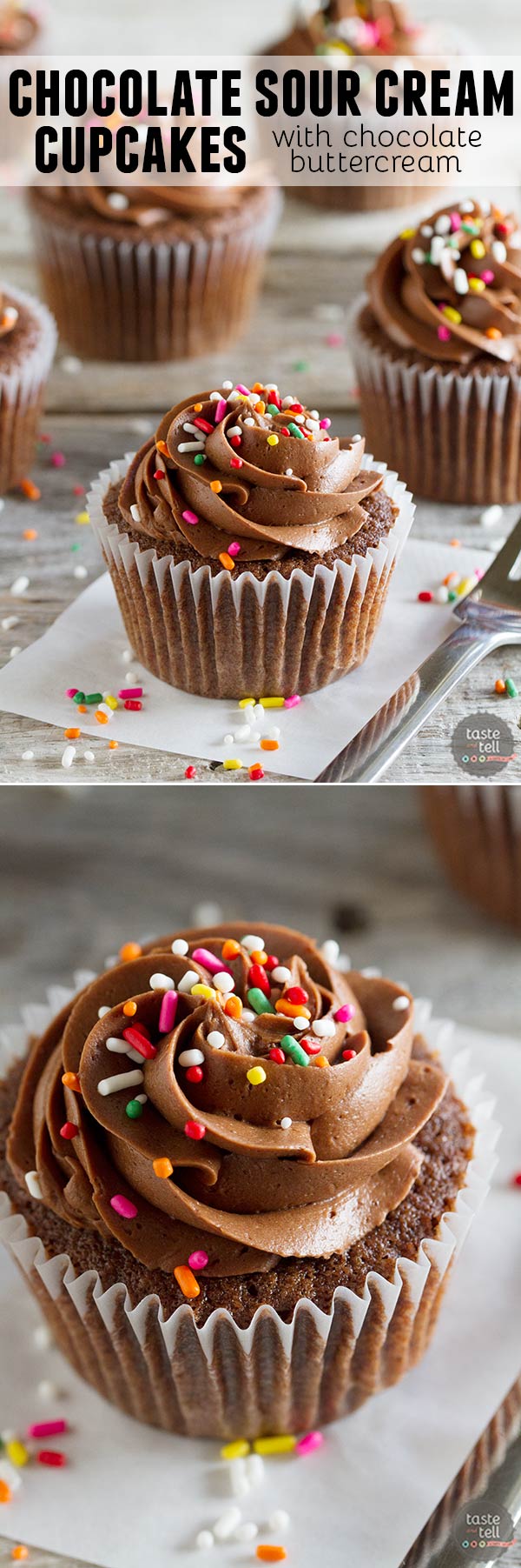 Chocolate Sour Cream Cupcakes Recipe