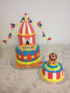 9 Photos of Buttercream Circus Cakes