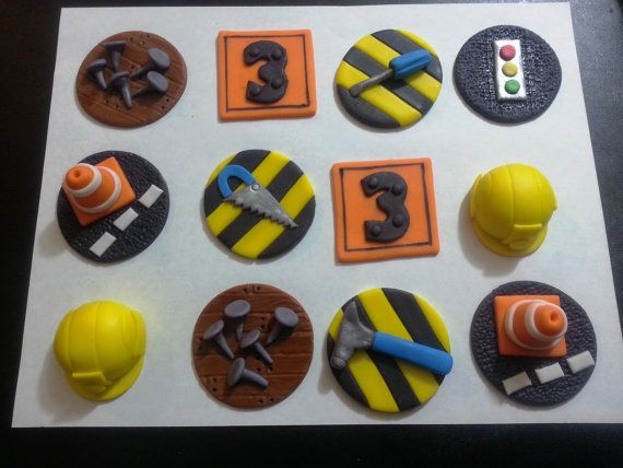 Construction Cupcake Toppers Construction Cupcake Toppers