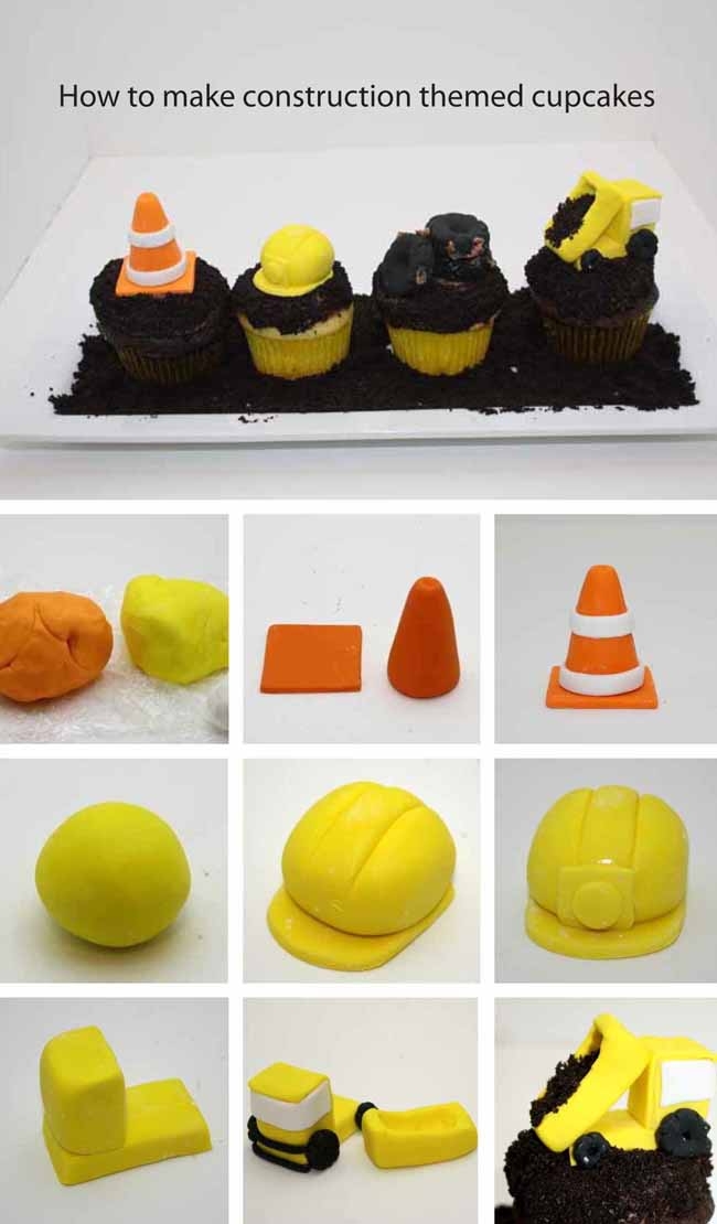Construction Party Cupcakes