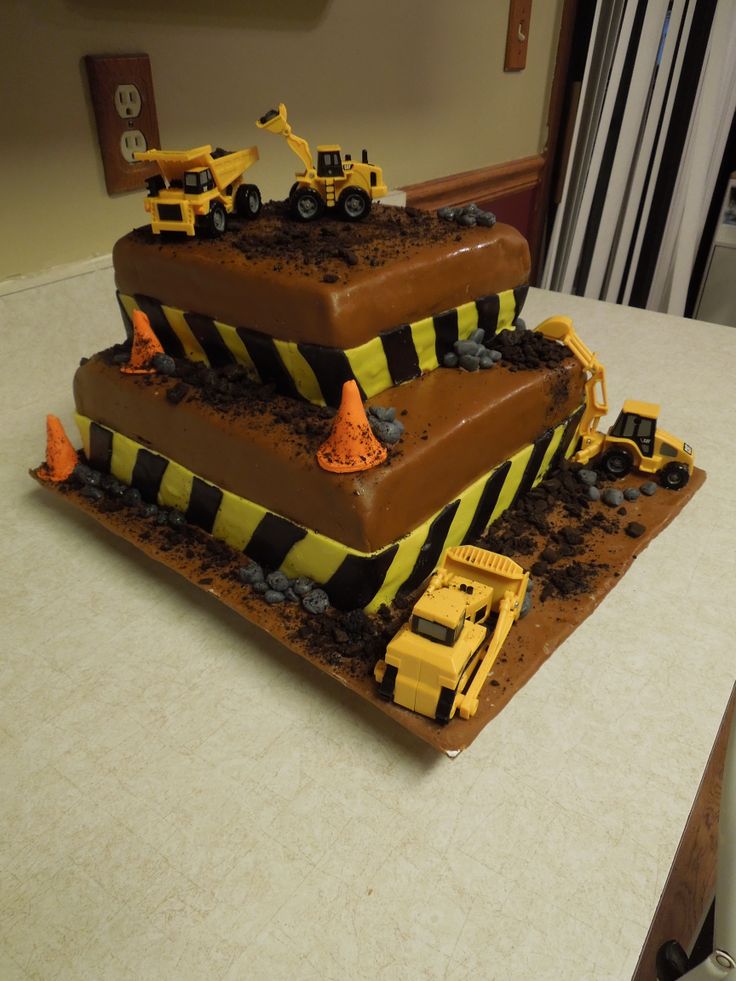 Construction Zone Birthday Cake