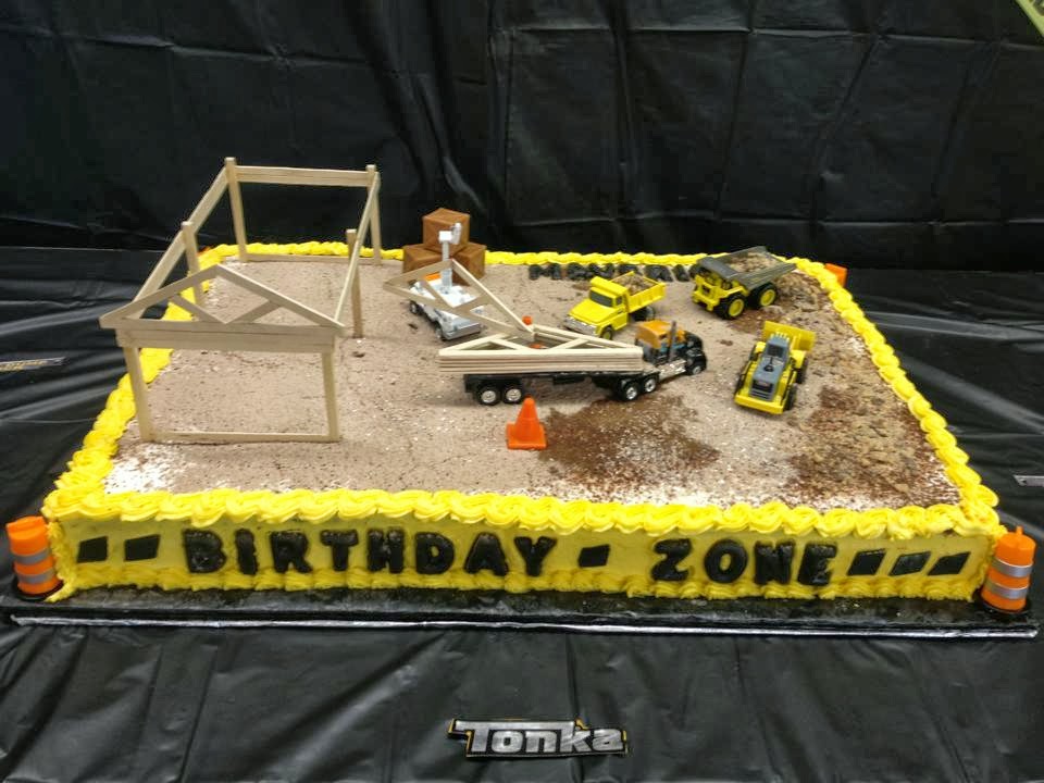 Construction Zone Themed Birthday Cake
