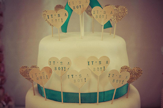 Coral and Teal Baby Shower Cake Coral and Teal Baby Shower Cake