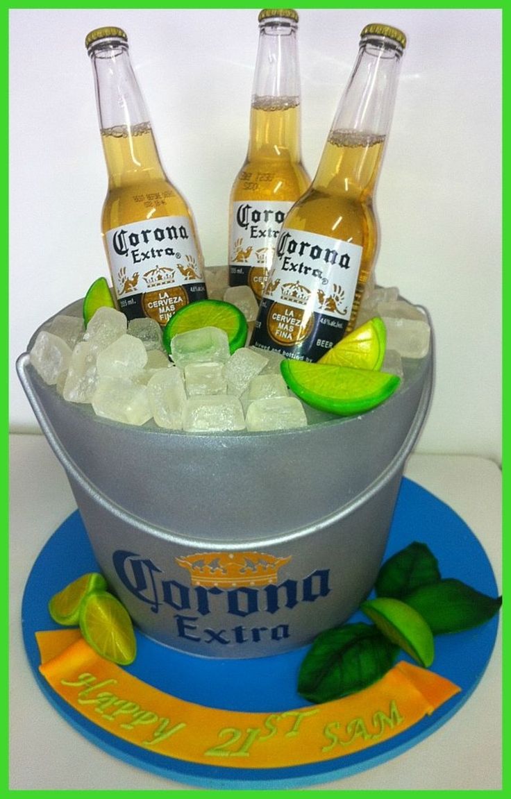 Corona Beer Happy Birthday Cake