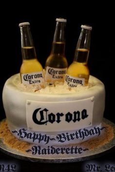 Corona Beer Happy Birthday Cake