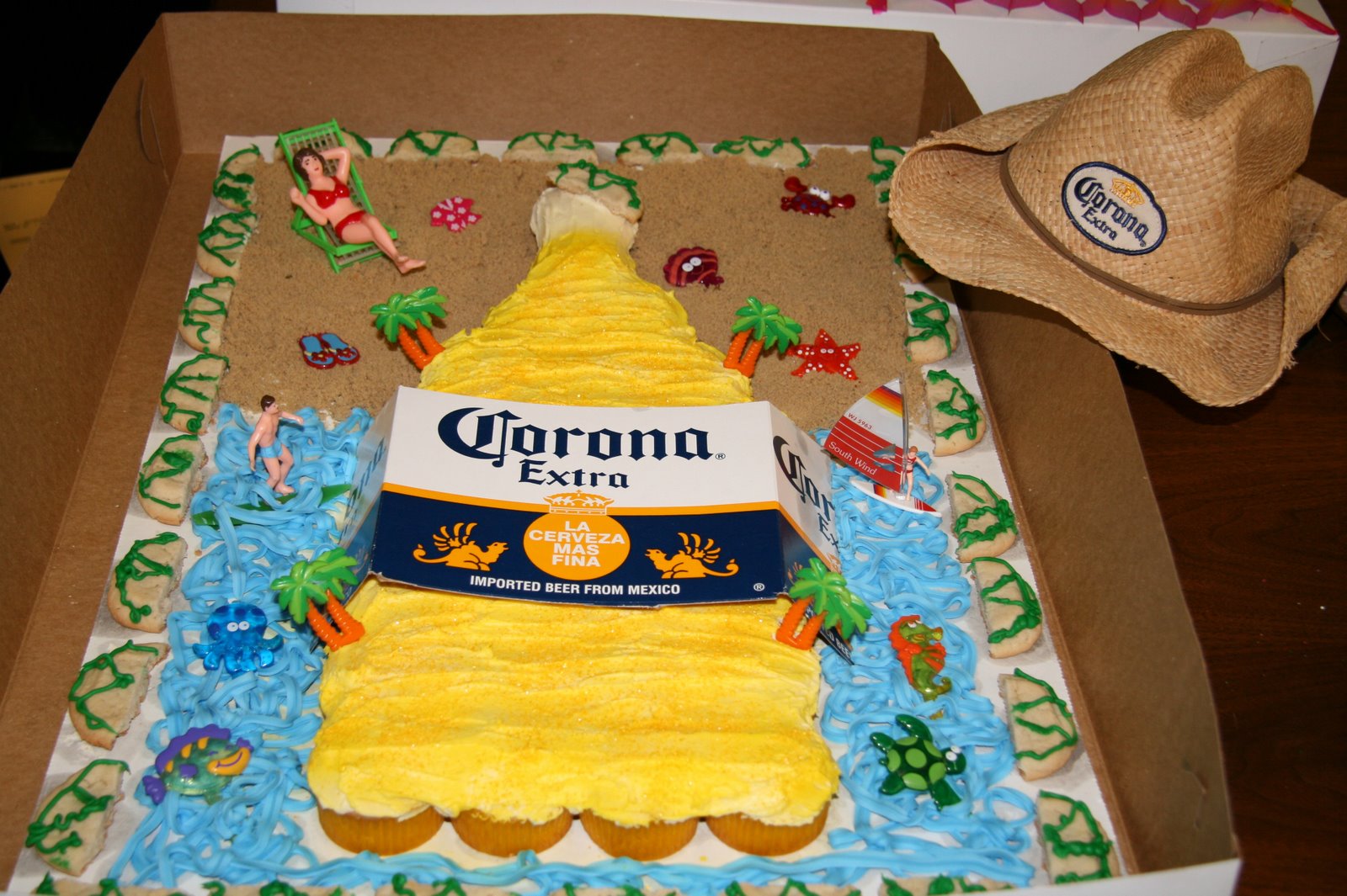 Corona Beer Themed Birthday Cakes