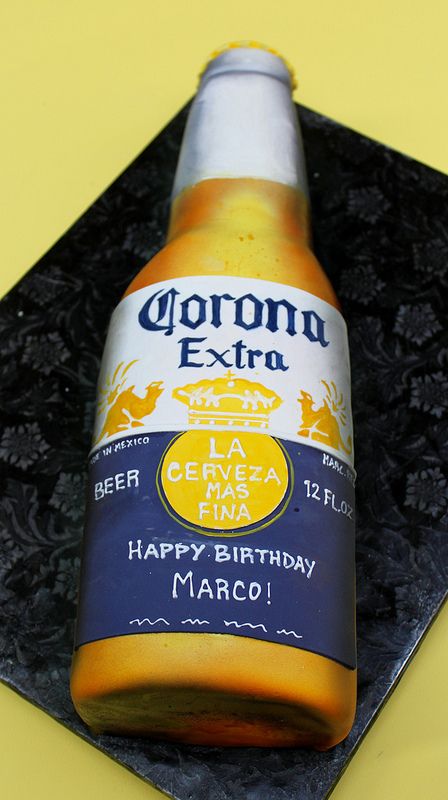 Corona Bottle Birthday Cake