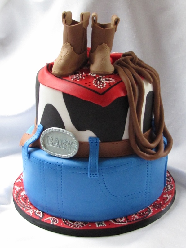 Cowboy Baby Shower Cake