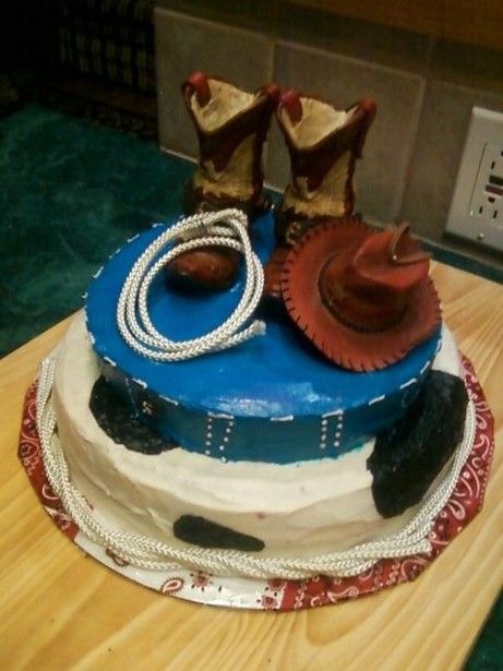 Cowboy Baby Shower Cake