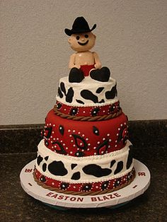 Cowboy Baby Shower Cake