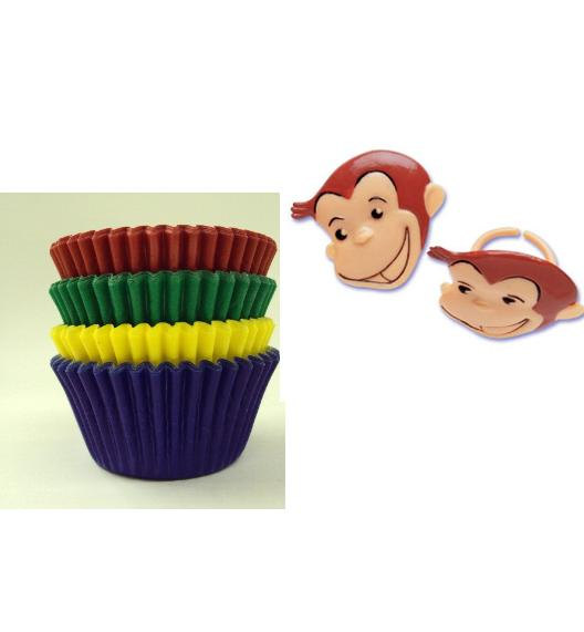 Curious George Cupcake Rings