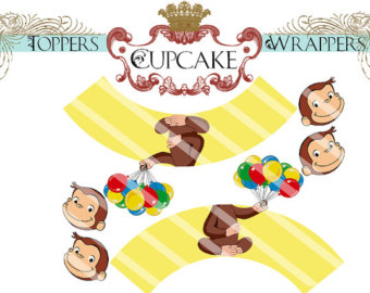Curious George Cupcake Toppers Printable Free