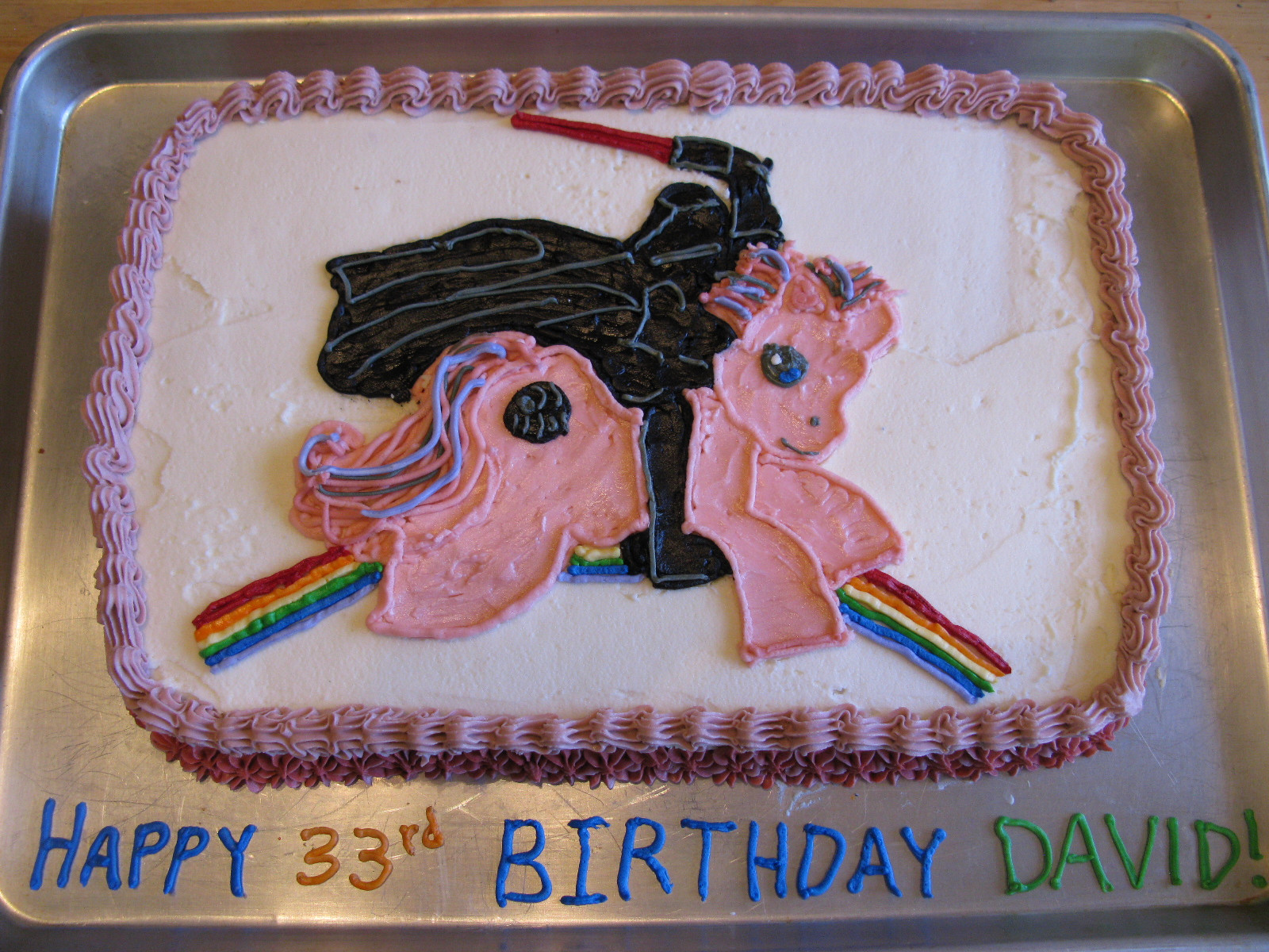 Darth Vader My Little Pony Birthday Cake