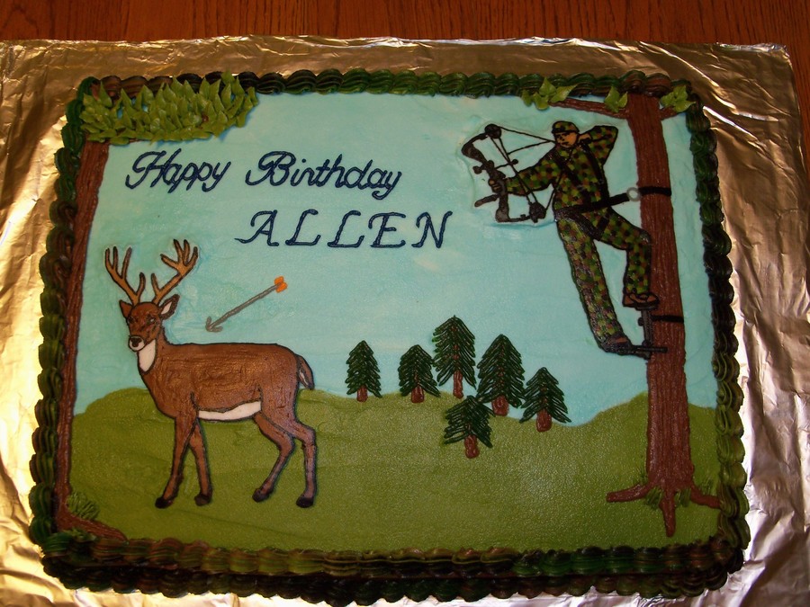 Deer Hunting Birthday Cake