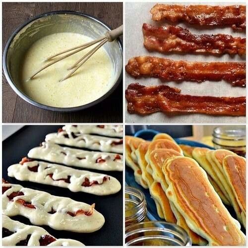 DIY Pancake Bacon Dippers DIY Pancake Bacon Dippers