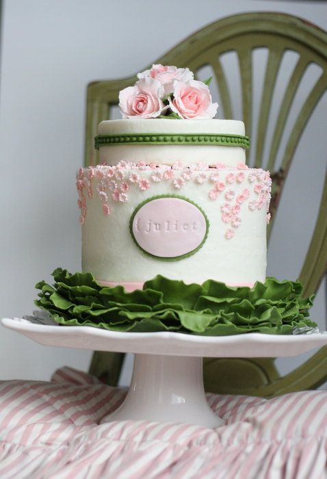 Elegant Pink Birthday Cake