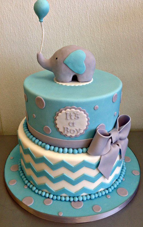 Elephant Baby Shower Cake