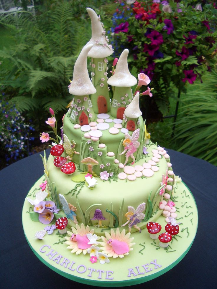 Fairy House Birthday Cake