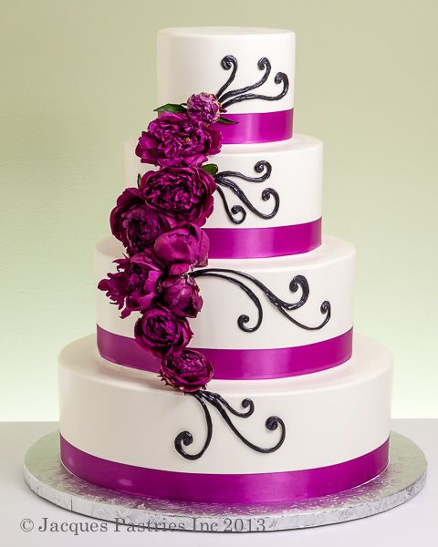 Fuschia Wedding Cake