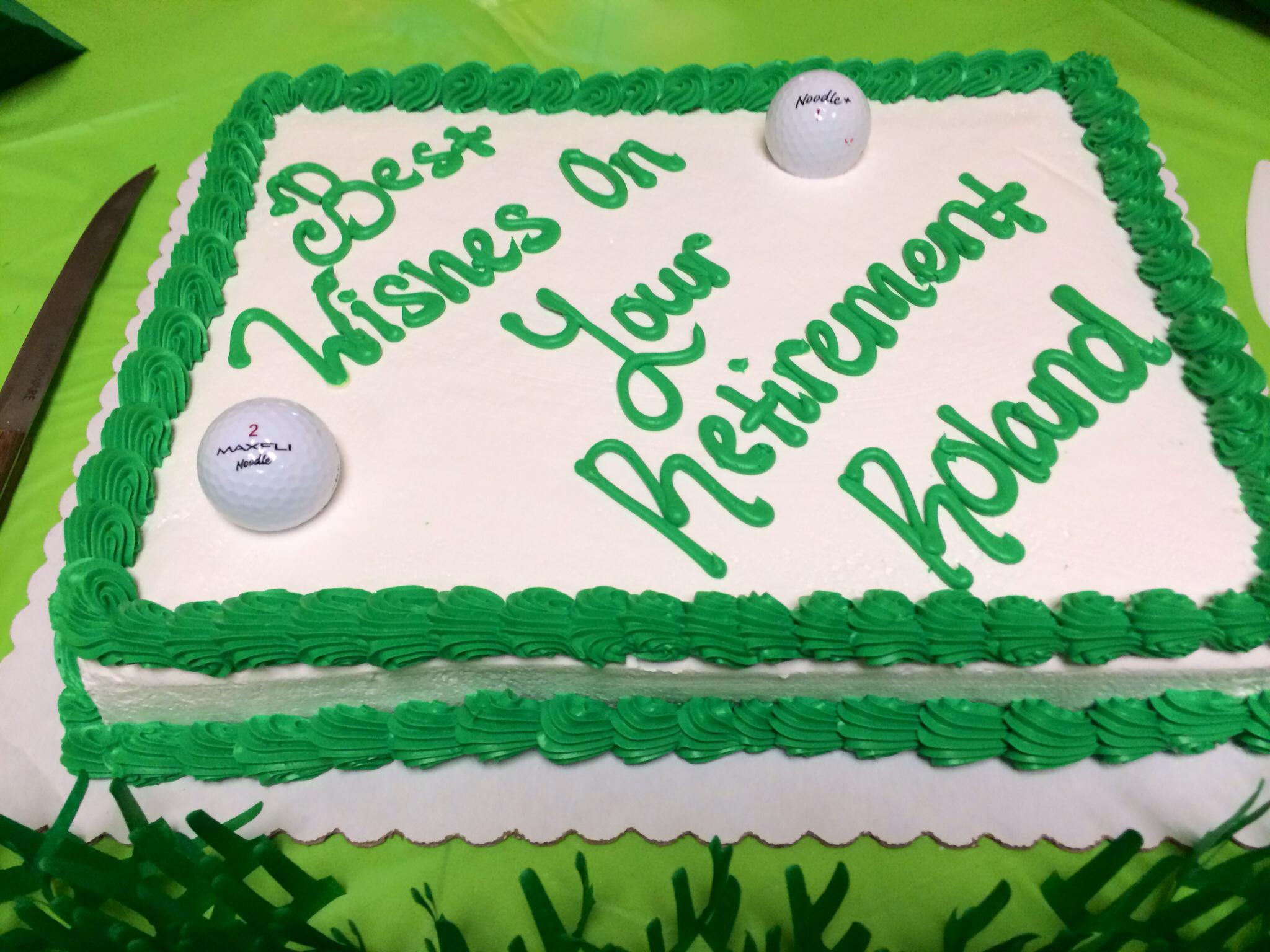 Golf Theme Retirement Cakes for a Party