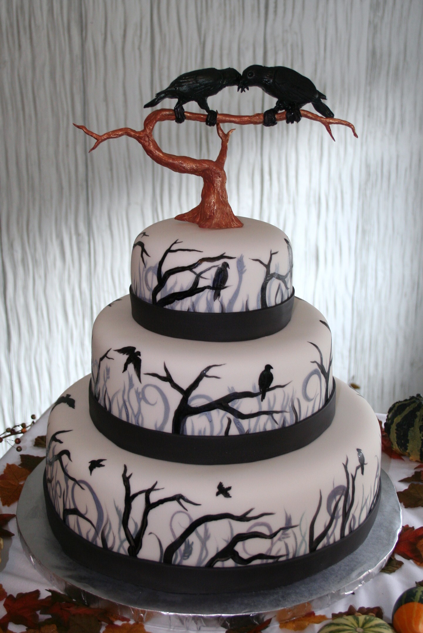 Gothic Halloween Wedding Cake