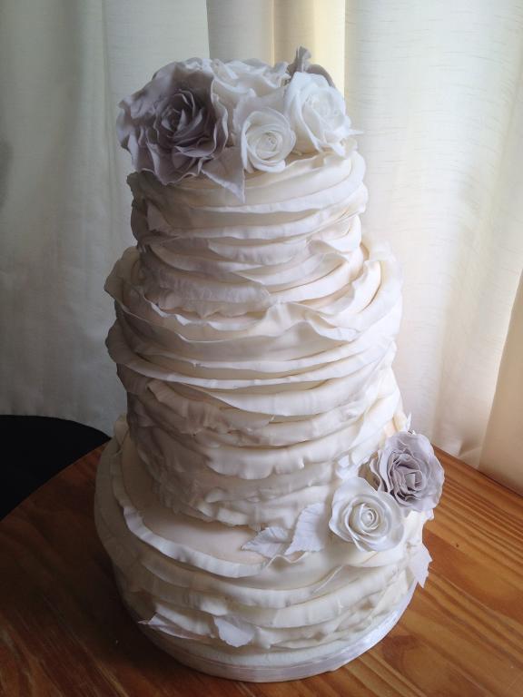 Gray and White Wedding Cake Gray and White Wedding Cake