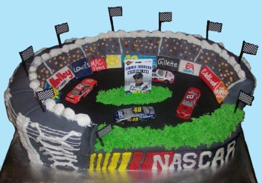 Happy Birthday NASCAR Cake