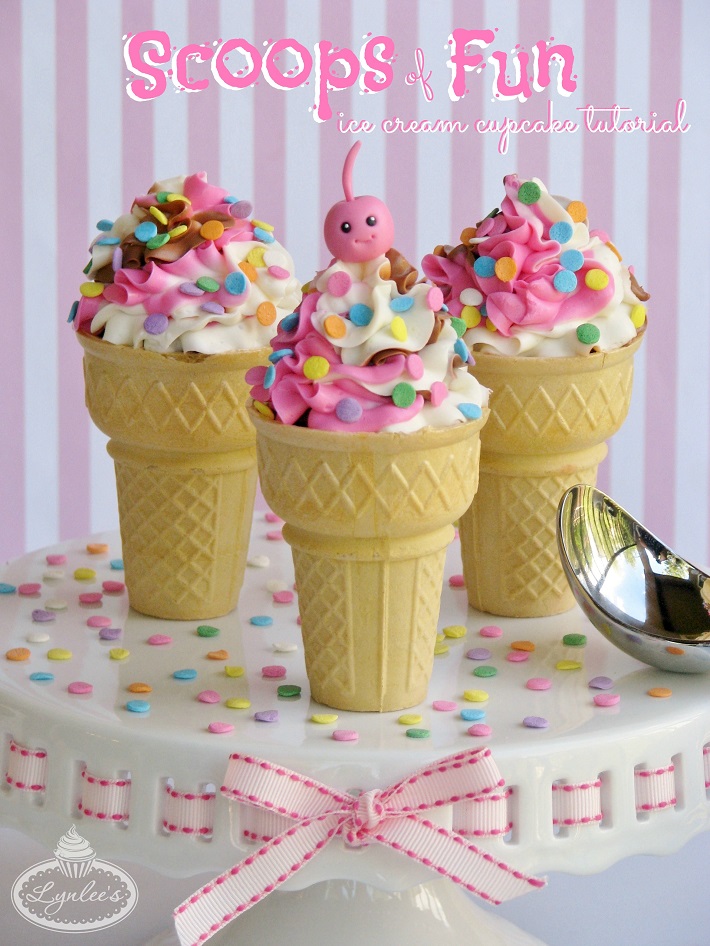 8 Photos of Decorated Ice Cream Cupcakes