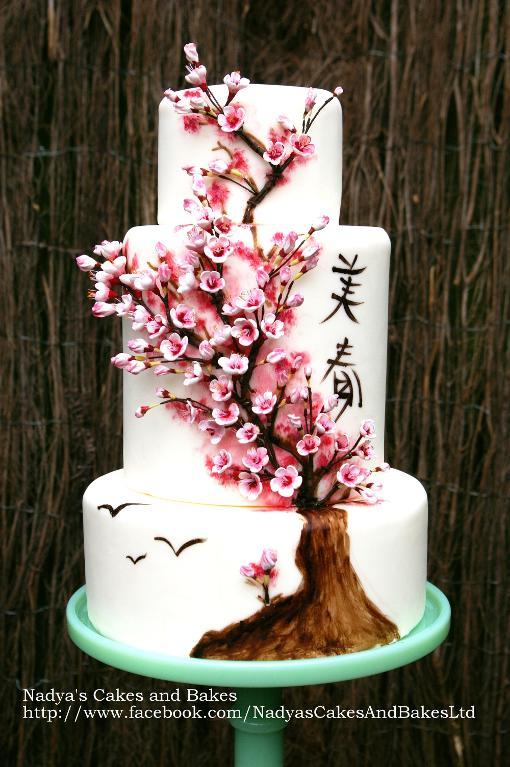Japanese Cherry Blossom Tree Wedding Cake Japanese Cherry Blossom Tree Wedding Cake