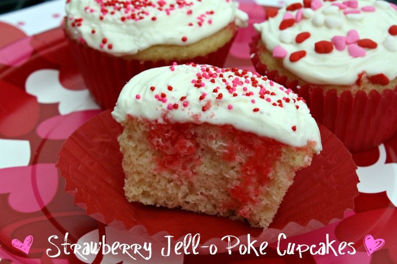 Jello Poke Cake Cupcakes
